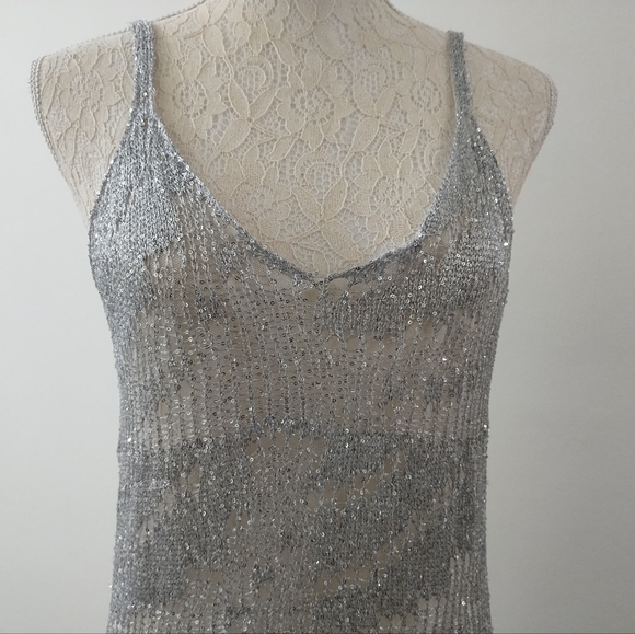 ZARA SEE THROUGH  LONG EVENING DRESS - Picture 3 of 11